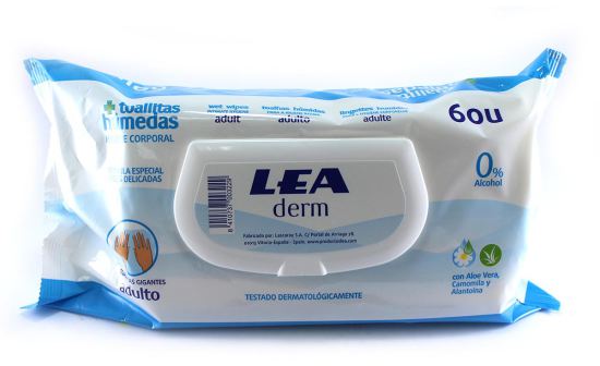 Lea Wet Wipes Adult Body Hygiene 60 Unit&eacute;s