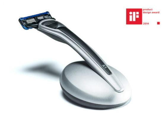 Rasoir Set X 1 noir avec support en argent