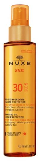 Huile Bronzante Visage et Corps Spf 30 de 150 ml