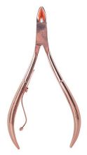 Pince courb&eacute;e pointe fine bronze rose 9mm 10,2 cm