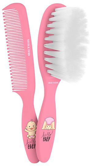 Cepillo & Peine Bebe Pink Lote 2 pcs Cepillo & Peine Bebe Pink Lote 2 pcs