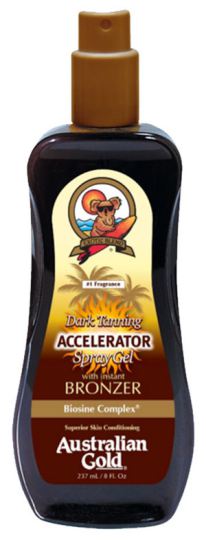 Australian Gold Gel de pulv&eacute;risation pour acc&eacute;l&eacute;rateur de bronzage fonc&eacute; avec bronzeur 237 ml