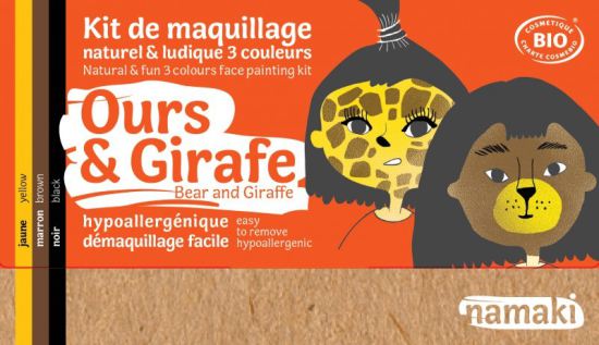 Kit de maquillage ours et girafe 3 x 2,5 gr