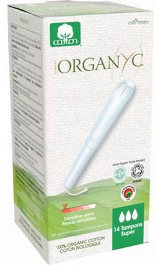 Tampons bio 100% coton avec applicateur Super 14 Unités Tampons bio 100% coton avec applicateur Super 14 Unités