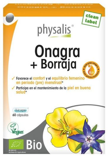 Onagre + Bourrache Bio 60 gélules