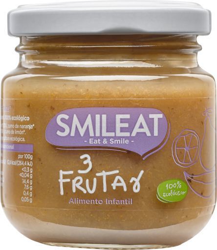 Tarrito de trois fruits bio (130g)