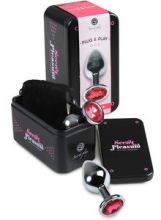 Plug anal moyen en métal + sac Plug anal moyen en métal + sac