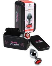 Plug anal moyen en métal + sac Plug anal moyen en métal + sac