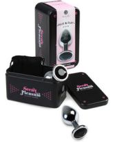 Plug anal moyen en métal + sac Plug anal moyen en métal + sac