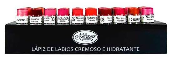 Nurana Coffret rouge &agrave; l&egrave;vres classique 72 unit&eacute;s