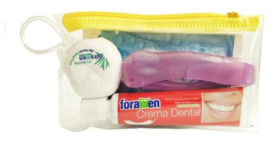 Set de voyage brosse à dents + dentifrice + dentifrice