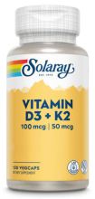 Vitamina D3 + K2 120 Cápsulas Vegetales Vitamina D3 + K2 120 Cápsulas Vegetales
