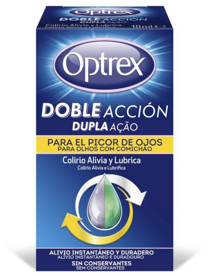 Optrex Gouttes double action pour les yeux secs qui d&eacute;mangent Multidose 10 ml